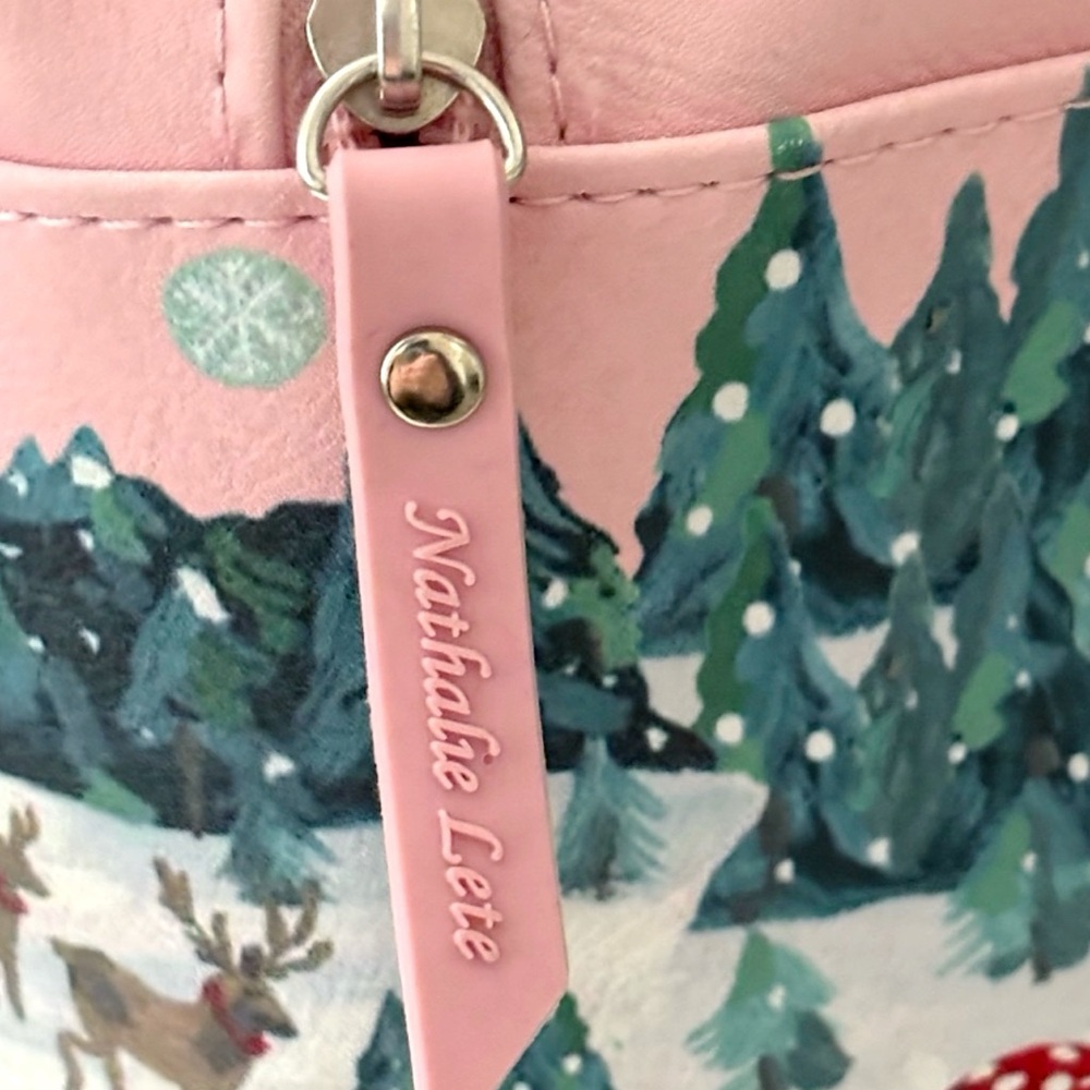 NATHALIE LETE Limited Edition Joyeux Noel Travel Wash Bag Cosmetic Bag NWOT - Picture 4 of 5